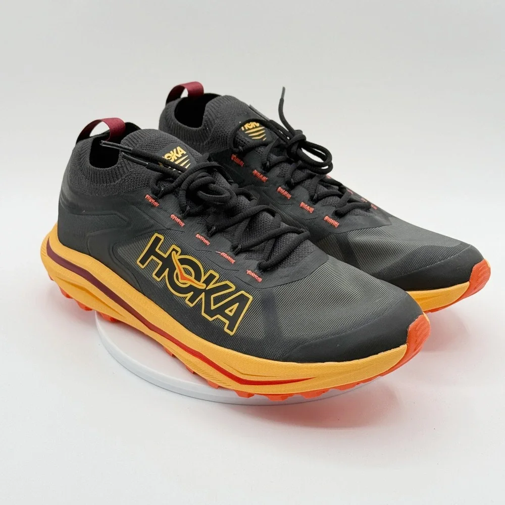 Hoka Zinal 2, Black and Yellow Orange Athletic Shoes